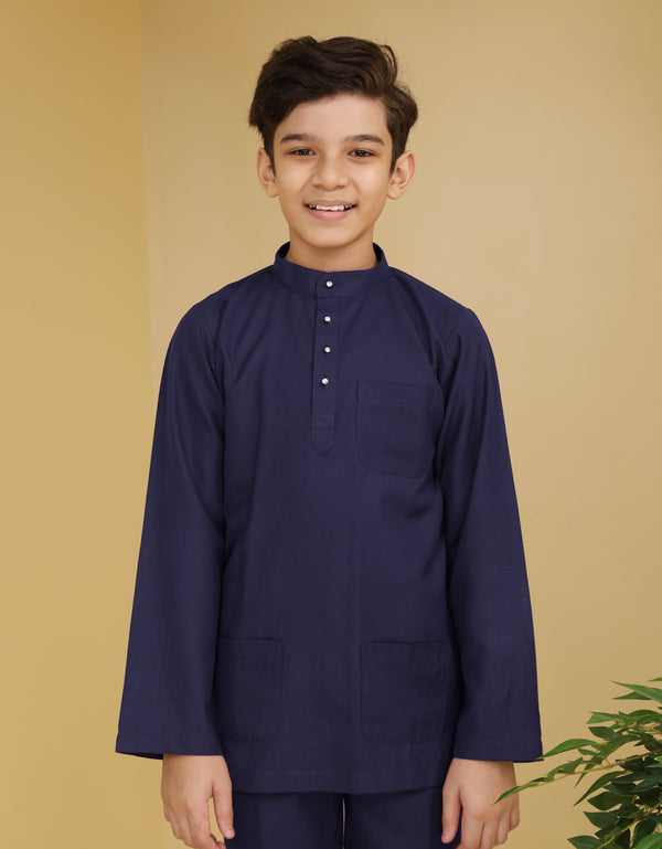 KIDS BAJU MELAYU ANDRE (NAVY BLUE)